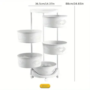 Estante de almacenamiento giratorio redondo multicapa para cocina