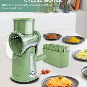 🔥New User Deal 🔥-5 in 1 Rotary Cheese Grater Vegetable Slicer